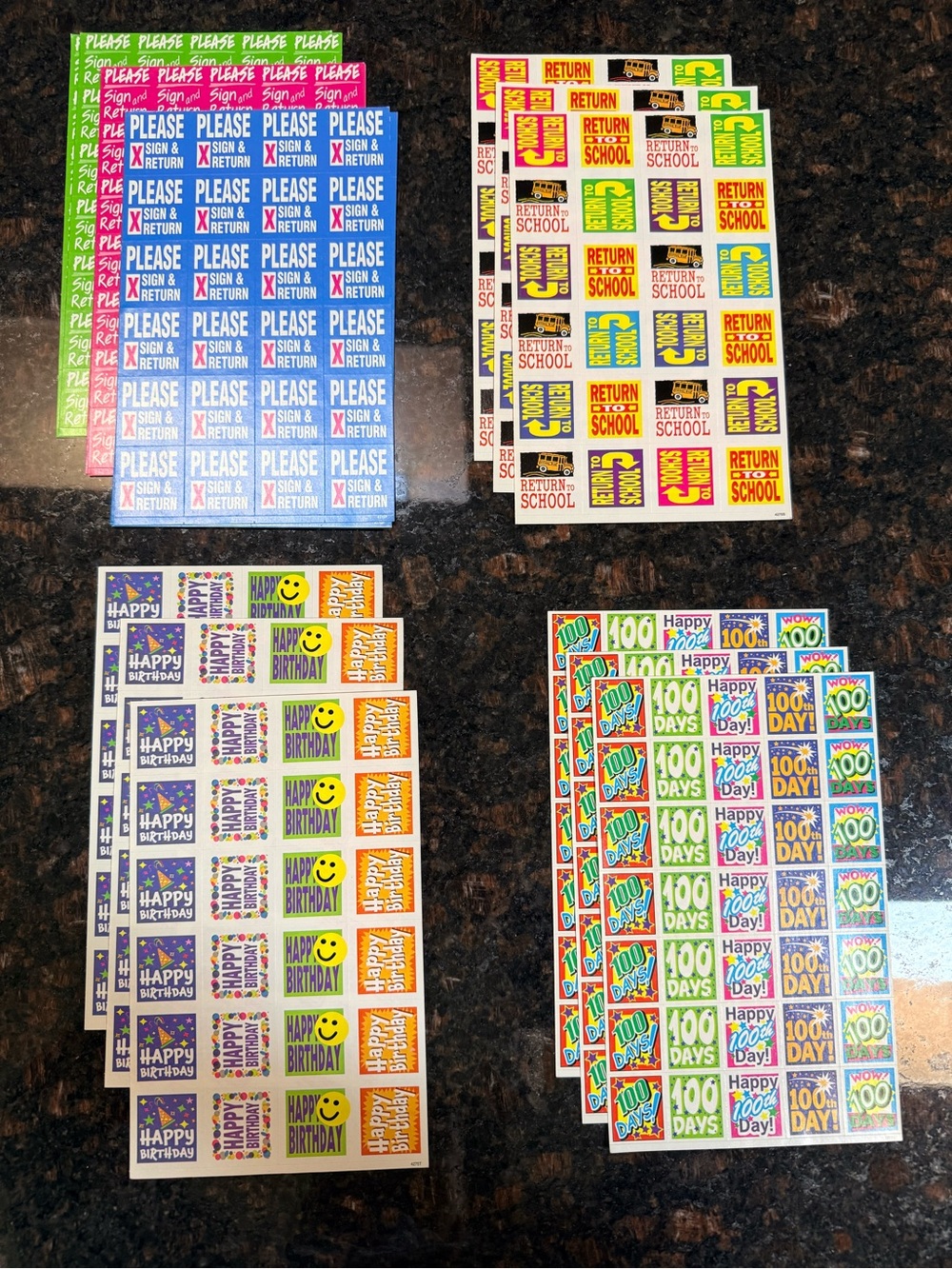 Assorted Teacher Sticker Sheets Lot - Picture 3 of 6
